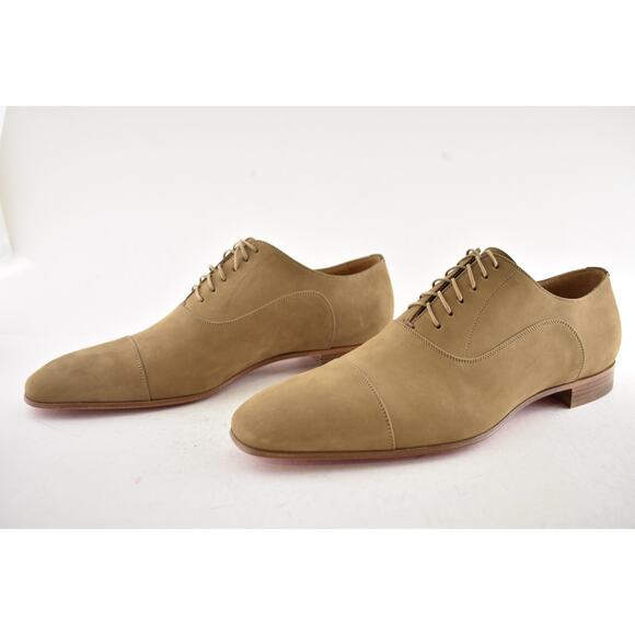 Christian Louboutin Greggo Flat Calf Nubuck Beige Oxford Dress Loafer 43.5 10.5 main image 4